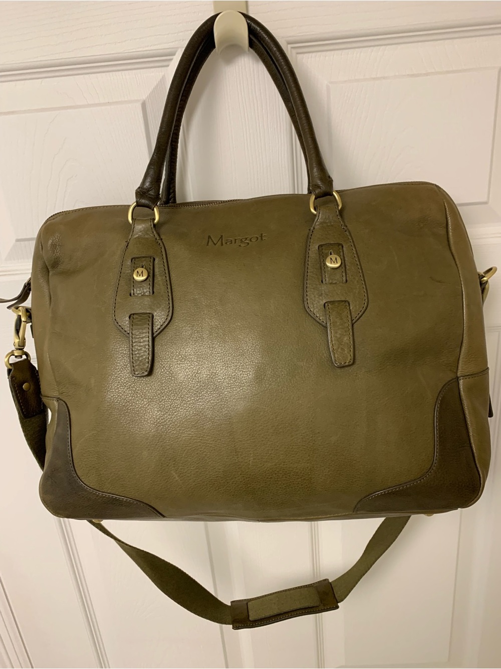Lether Margot Soft Olive Handbag Travel Bag Tote